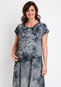 One Life Grace Asymmetric Hem Top, Washed Black image