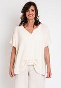 One Life Carol One Size Relaxed Fit Cotton Top, Bone image