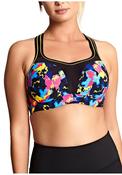 Panache Sport Wired Electric Print Sports Bra, Black Multi image