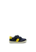 Pepino Baby Boys Henry Velcro Strap Shoes, Navy Yellow image