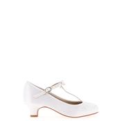Perfect Kids Girls Hope Communion Shoes, White Satin image