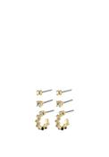 Pilgrim Marie Crystal 3 Earring Gift Set, Gold image