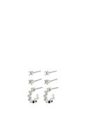 Pilgrim Marie Crystal 3 Earring Gift Set, Silver image