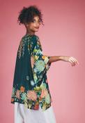 Powder Wisteria Kimono Jacket, Green Multi image