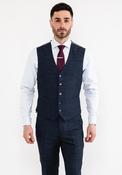 Remus Uomo Pablo Birdseye Waistcoat, Navy image