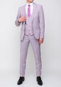 Remus Uomo Lazio Wool Blend Stretch Three Piece Suit, Lilac image