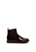 Ricosta Dallas Brogue Stitch Patent Chelsea Boots, Wine image