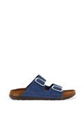 Rohde Womens Leather Buckle Chunky Slip On Mules, Petrol image