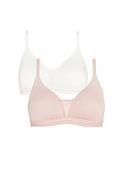 Royce Posie Comfort 2 Pack T-Shirt Bras, Blush Ivory image