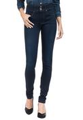 Salsa Secret Soft Touch Push in Skinny Jeans, Dark Blue Denim image