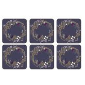 Sara Miller Garland Coasters Set of 6, Purple image