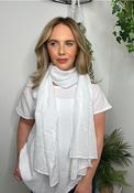 Seventy1 Long Linen Scarf, White image