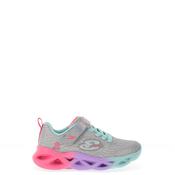 Sketchers Girls S Lights Twisty Brights Trainer, Silver