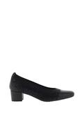 Softmode Ella Leopard Print Block Heel Shoes, Black image