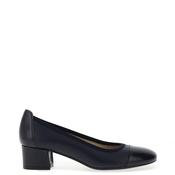 Softmode Hazel Leather Patent Block Heel Shoes, Navy image