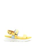 Gordon Jack Contrast Buckle Strap Sandals, Yellow image