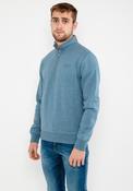 Superdry Vintage Logo Embroidered Half Zip Sweatshirt, Bluestone Marl image