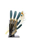 Taylor’s Eye Witness Satin Gold 5pc Knife Block Set, Peacock Green image