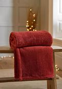 The Lyndon Company Teddington Super Soft Throw, Oxblood image