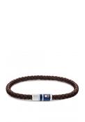 Tommy Hilfiger 2790295 Mens Casual Braided Leather Bracelet, Brown image