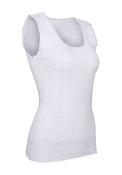 White Swan Sleeveless Cotton Vest, White image