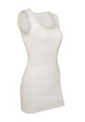 White Swan Sleeveless Thermal Brushed Cotton Vest, White image
