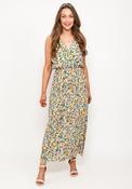 Seventy1 One Size Dainty Floral Maxi Dress, Teal Multi image
