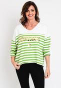 The Serafina Collection One Size Batwing Top, Green