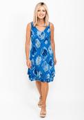 Seventy1 One Size Outline Print Dress, Blue image