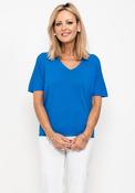 Seventy1 One Size V Neck Fine Knit Top, Royal Blue image