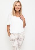 Seventy1 One Size V Neck Fine Knit Top, White image