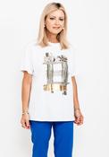 Seventy1 One Size Hashtag T-Shirt, White &amp; Khaki image