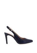 Zany Shimmer Sling Back Court Shoes, Navy image