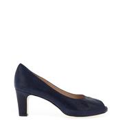 Zany Shimmer Peep Toe Heeled Shoes, Navy image