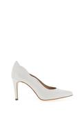 Zany Glitter Scalloped Pointed Toe Court Shoes, Silver image