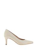 Zany Pebbled Suede Court Shoes, Gold image