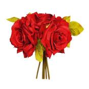 24CM Red Open Rose X 3 Posy image