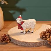Christmas Farm Sheep with Scarf &amp; Hat Ornament image
