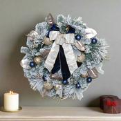 Christmas Deluxe Champagne and Blue Wreath 76cm image