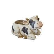 Black &amp; White Cow Planter