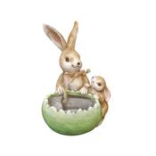 Easter Rabbit Mom &amp; Kids Planter