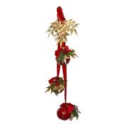 Hanging Metal Christmas Red Bells x3 image
