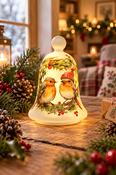 LED Christmas Bell Robin 17cm image