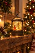 LED Christmas Nativity Lantern Spinner 17cm image