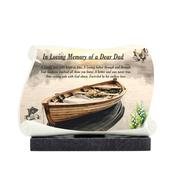 Ceramic Grave Scroll Plaques on Recycled Plastic Base