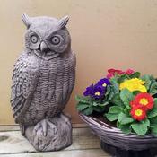 Giant Owl Garden Concrete Ornament