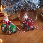 Santa Tractor Pendant, Mixed Case image