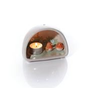 Tiny World Robin Decorative Some Scene Ceramic Tealight Holder