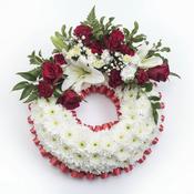 Classic Based Wreath with Ribbon Edging