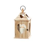 Wooden Heart Lantern Jules 40cm